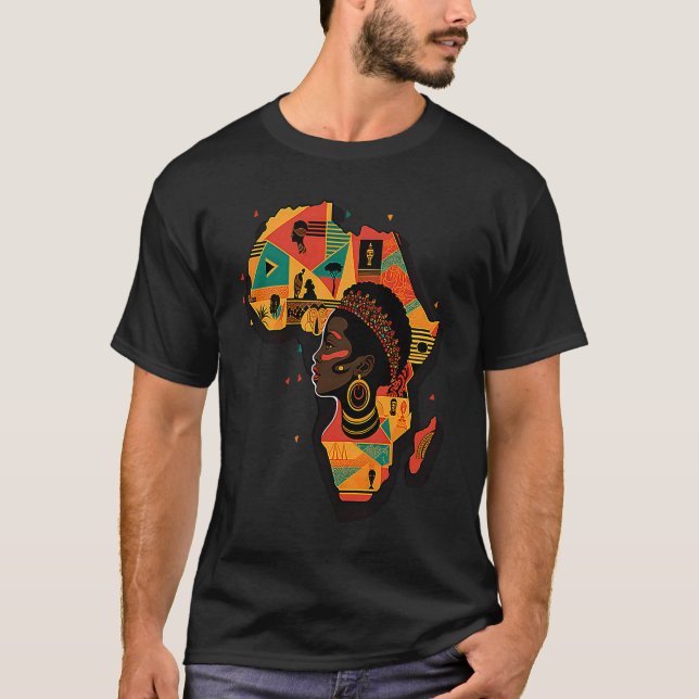 African Continent Black History T-Shirt (Vorderseite)