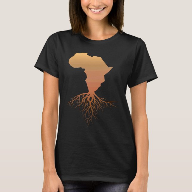 African Continent Roots African Pride Black Cultur T-Shirt (Vorderseite)