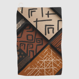 African culture designs on diagonal shapes golfhandtuch