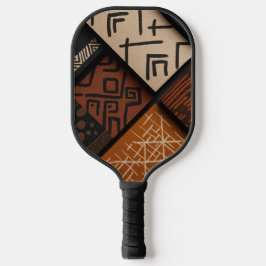 African culture designs on diagonal shapes pickleball schläger