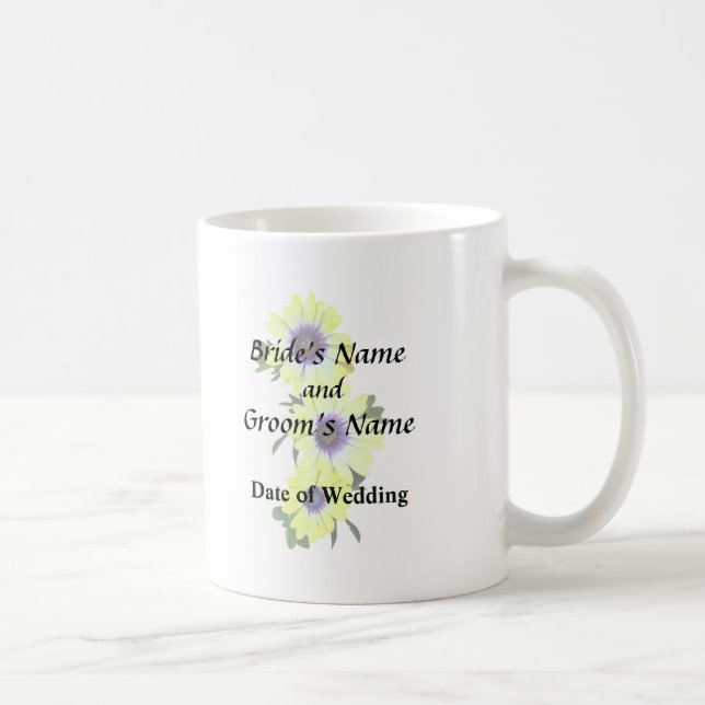 African Daisies Lemon Symphony Wedding Products Kaffeetasse (Rechts)