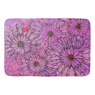 African Daisy Cape Daisis Pink Blume Floral Art Badematte