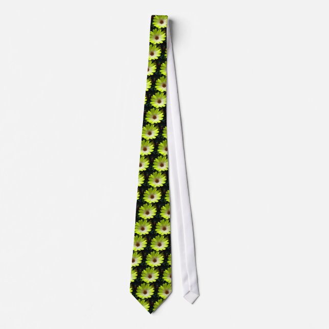 African Daisy Fluorescent Yellow Krawatte (Vorderseite)