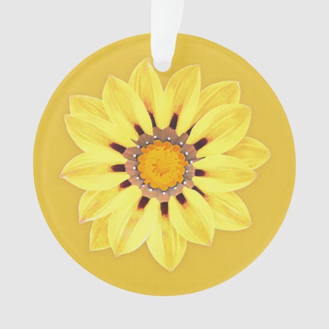 African Daisy / Gazania - Mustard Gold Ornament (Vorderseite)