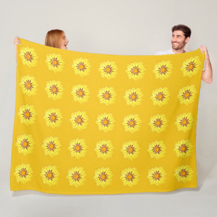 African Daisy / Gazania - Mustard Yellow Fleecedecke