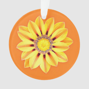 African Daisy / Gazania - Orange und Gelb Ornament
