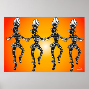 African Dancers Poster