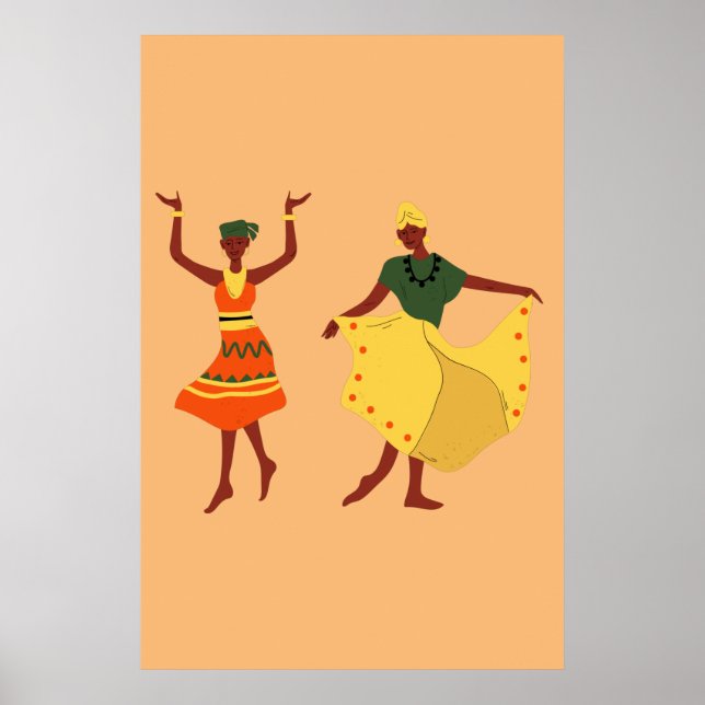 African Dancers Poster (Vorne)