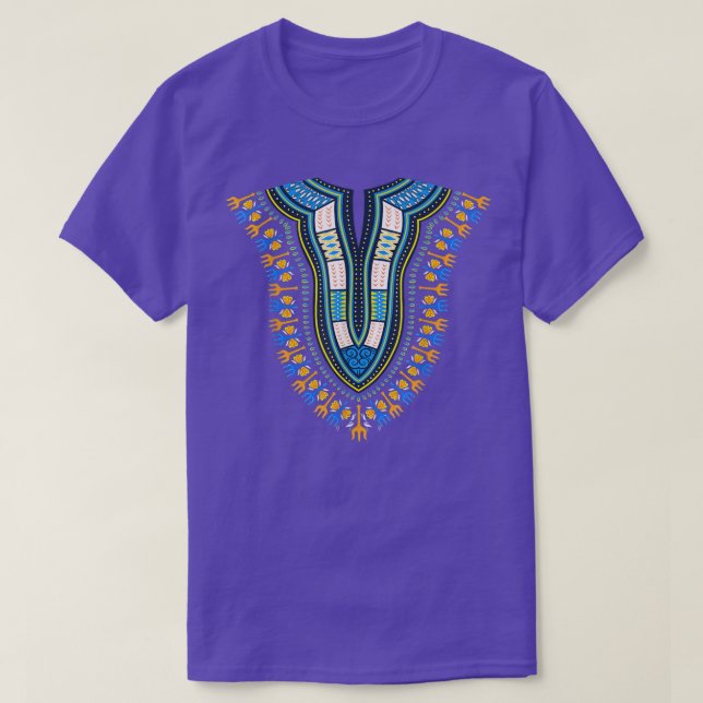 African Dashiki Kente Print Traditional Cloth Mens T-Shirt (Design vorne)