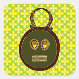 African Design #5 @ Stylnic Quadratischer Aufkleber