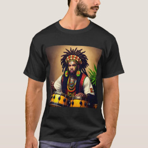 African Design Black T - Shirt