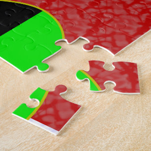 African Diaspora Engel Flagge Rot Weiß Personalisi Puzzle