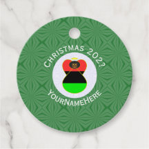 African Diaspora Engel Weihnachtsflagge Personalis