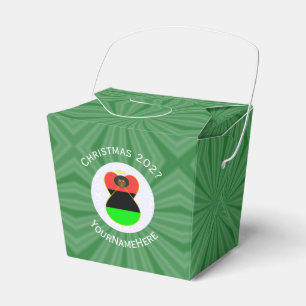 African Diaspora Engel Weihnachtsflagge Personalis Geschenkschachtel