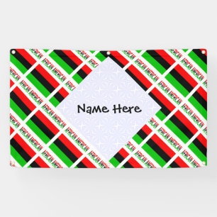 African Diaspora oder American Flag Tiles Personal Banner