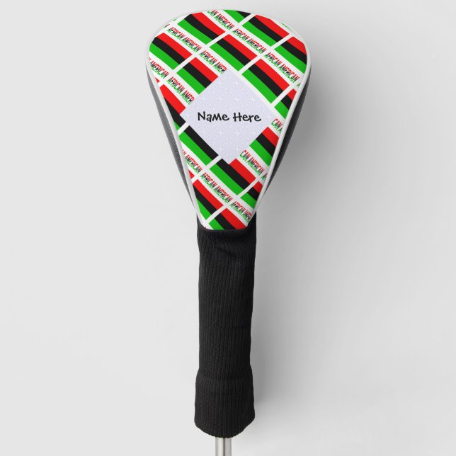 African Diaspora oder American Flag Tiles Personal Golf Headcover (Vorderseite)