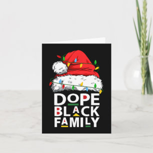 African Dope Black Family Afro Team Santa Matching Karte