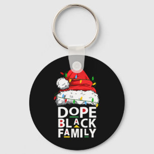 African Dope Black Family Afro Team Santa Matching Schlüsselanhänger