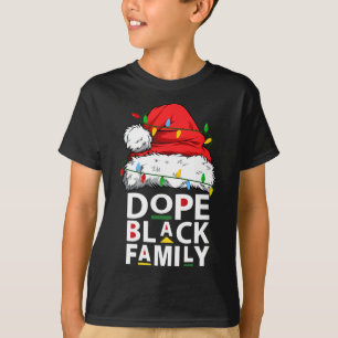 African Dope Black Family Afro Team Santa Matching T-Shirt