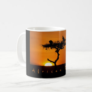 African Dream sunset romantic foto with text Kaffeetasse