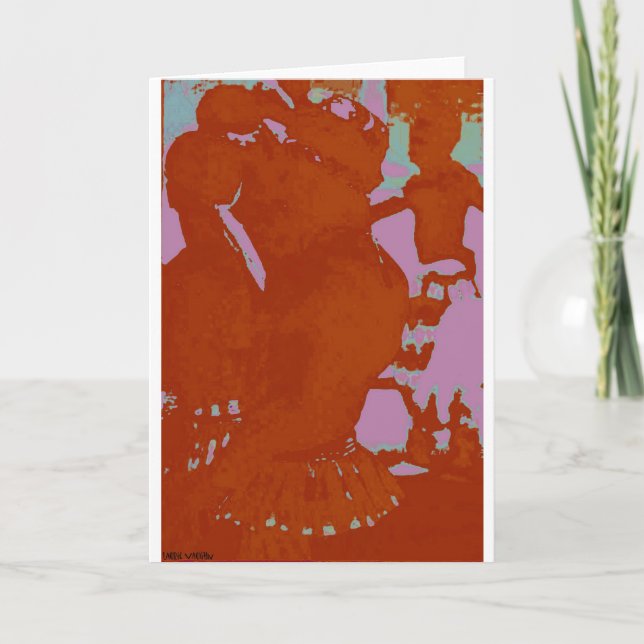 African Drummers-Tribal ArtBlank Grußkarte Karte (Vorderseite)