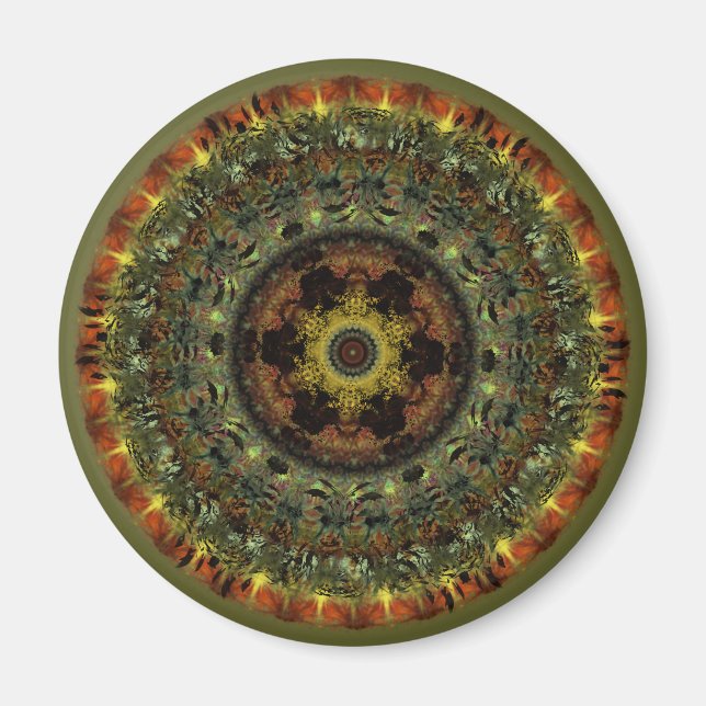 African Dusk Mandala Kühlschrankmagnet Magnet (Vorne)
