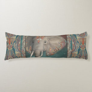 African Elephant India Ethnic Tribal Boho Aquamari Seitenschläferkissen