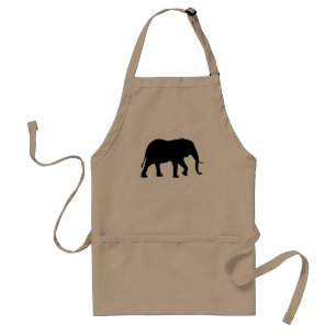 African Elephant Silhouette Schürze