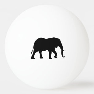 African Elephant Silhouette Tischtennisball