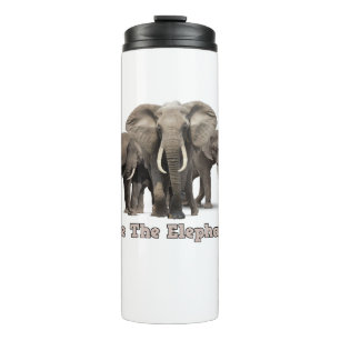African Elephant Thermol Tumbler Thermosbecher