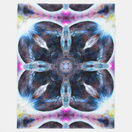 African Elephant Tribal Spirit Mandala Quilt Fleecedecke