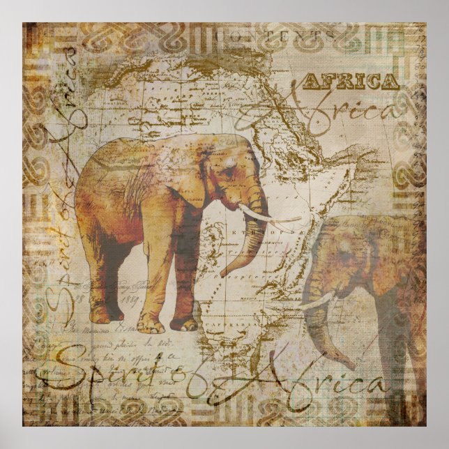 African Elephants.jpg Poster (Vorne)