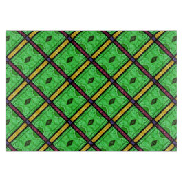 African Ewe Pattern Green Cutting Board Schneidebrett