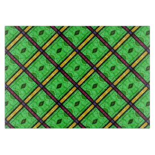 African Ewe Pattern Green Cutting Board Schneidebrett