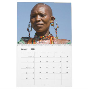 African Faces Wall Calendar Kalender