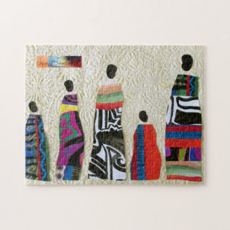 African Family Collage by Alicia McDaniel Fine Art Puzzle