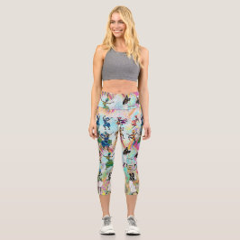 African Feast: Rhythms of Unity  Capri Leggings