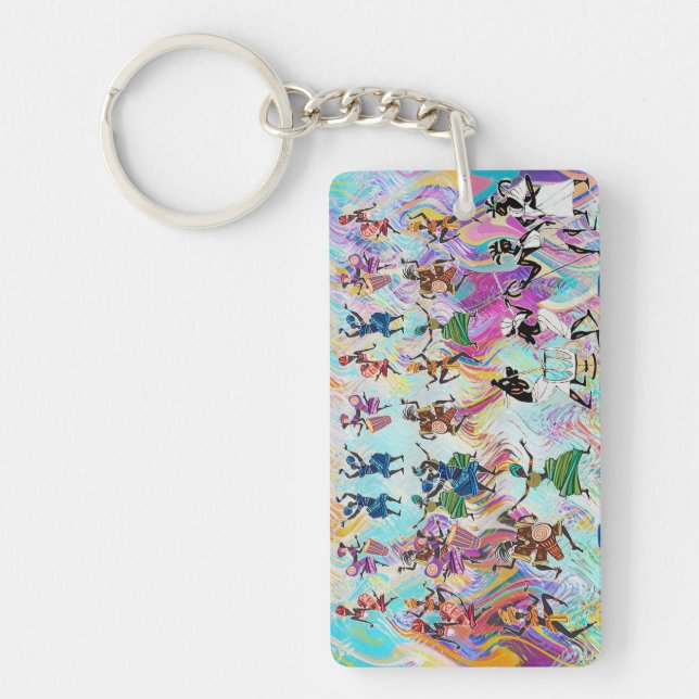 African Feast: Rhythms of Unity Schlüsselanhänger (Vorderseite)