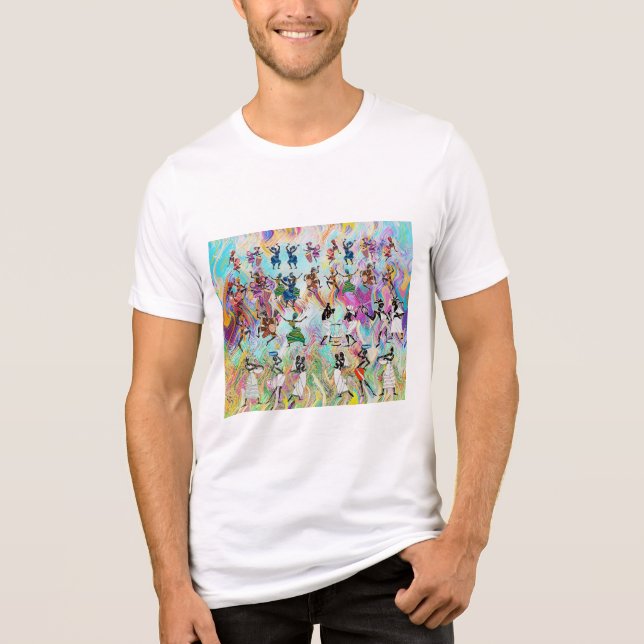 African Feast: Rhythms of Unity T-Shirt Tri-Blend Shirt (Vorderseite)