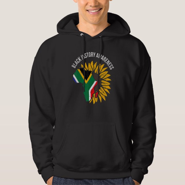 African Flag Flower Cool Black History Awareness M Hoodie (Vorderseite)