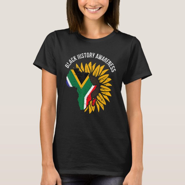 African Flag Flower Cool Black History Awareness M T-Shirt (Vorderseite)