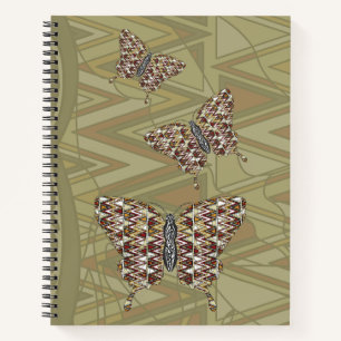 African Frack Spiral Notebook Notizbuch