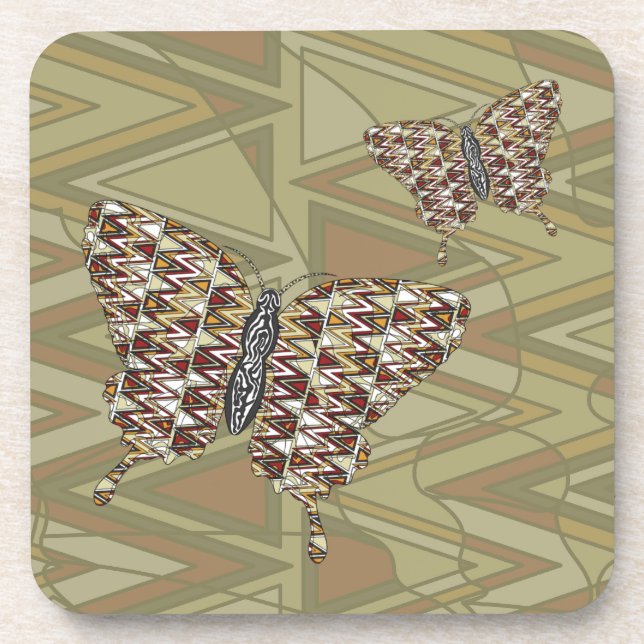 African Frack Square Untersetzer (Vorderseite)