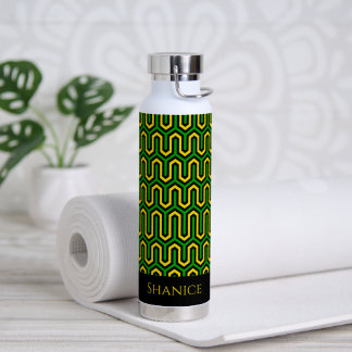 African Geometric Print Jamaican Pattern Trinkflasche