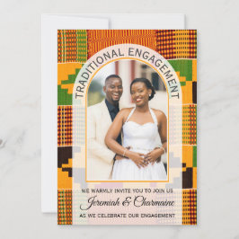 African Ghana Kente TRADITIONAL ENGAGEMENT Einladung