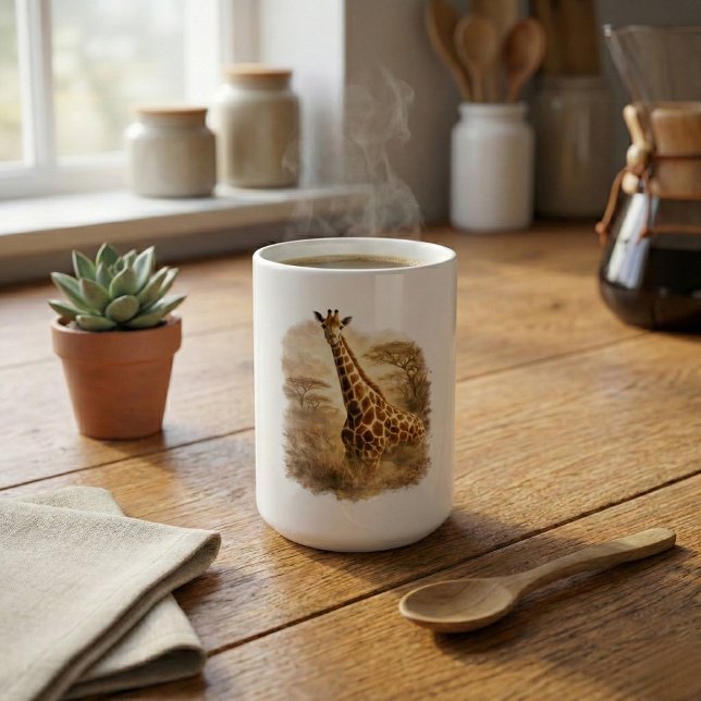 African Giraffe Art | Elegant Wildlife Safari Kaffeetasse (Von Creator hochgeladen)