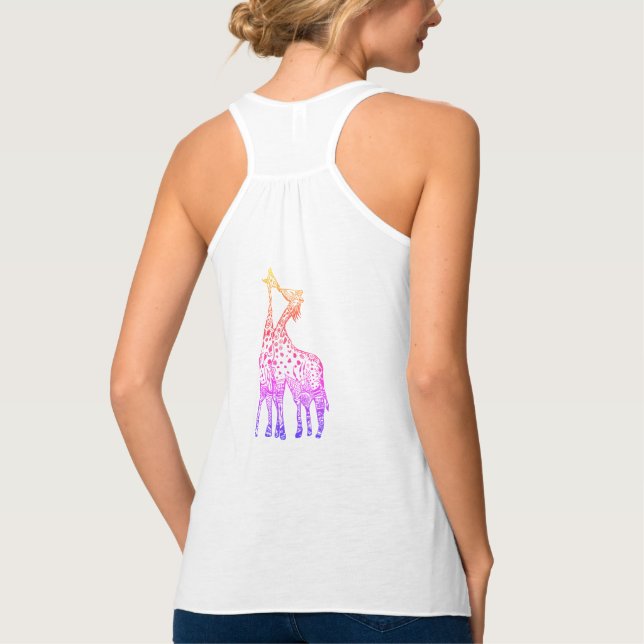 African Giraffes Kiss Art Women's Tank Top (Rückseite)