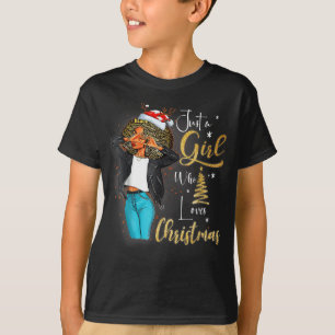 African Girl American Melanin Weihnachts-Weihnacht T-Shirt