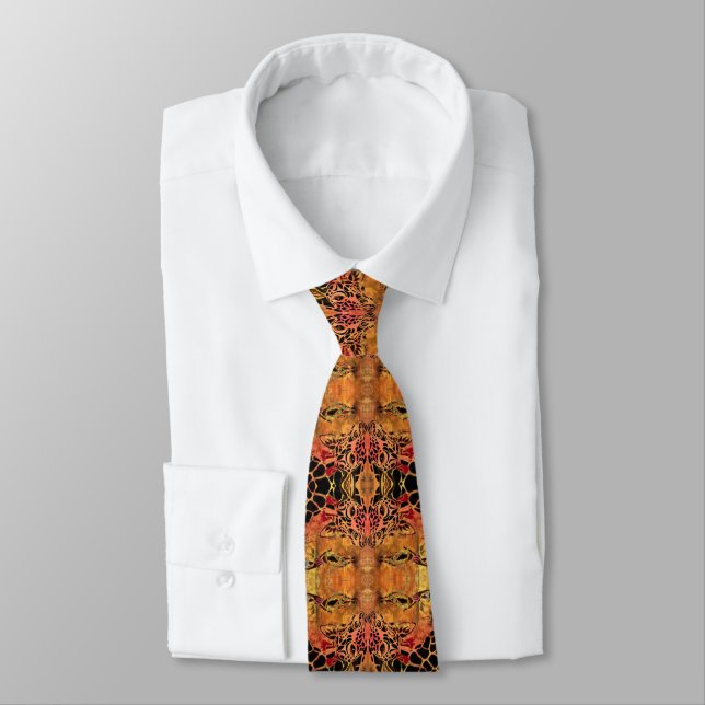 African Girl and Giraffe Friends Neck Tie Krawatte (Gebunden)