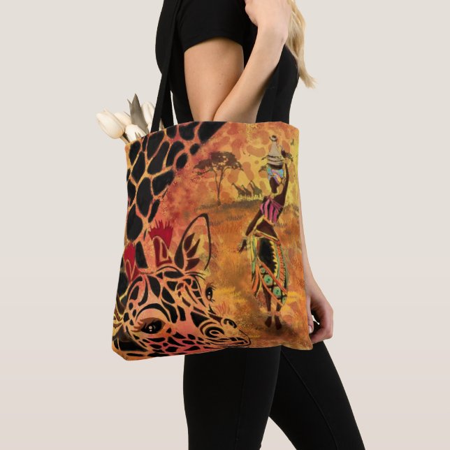 African Girl and Giraffe Tote Bag - Freunde (Von Nahem)